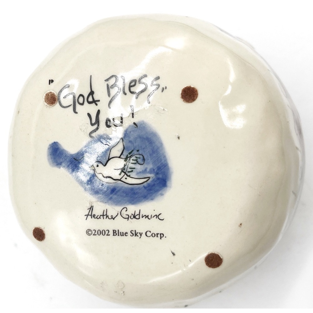Noah's Ark God's Promise hinged Trinket Box Blue Sky Heather Goldminc 2002 - Picture 4 of 6